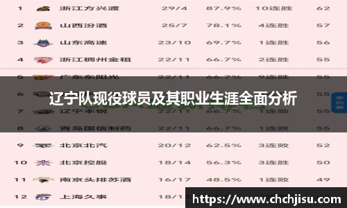 辽宁队现役球员及其职业生涯全面分析